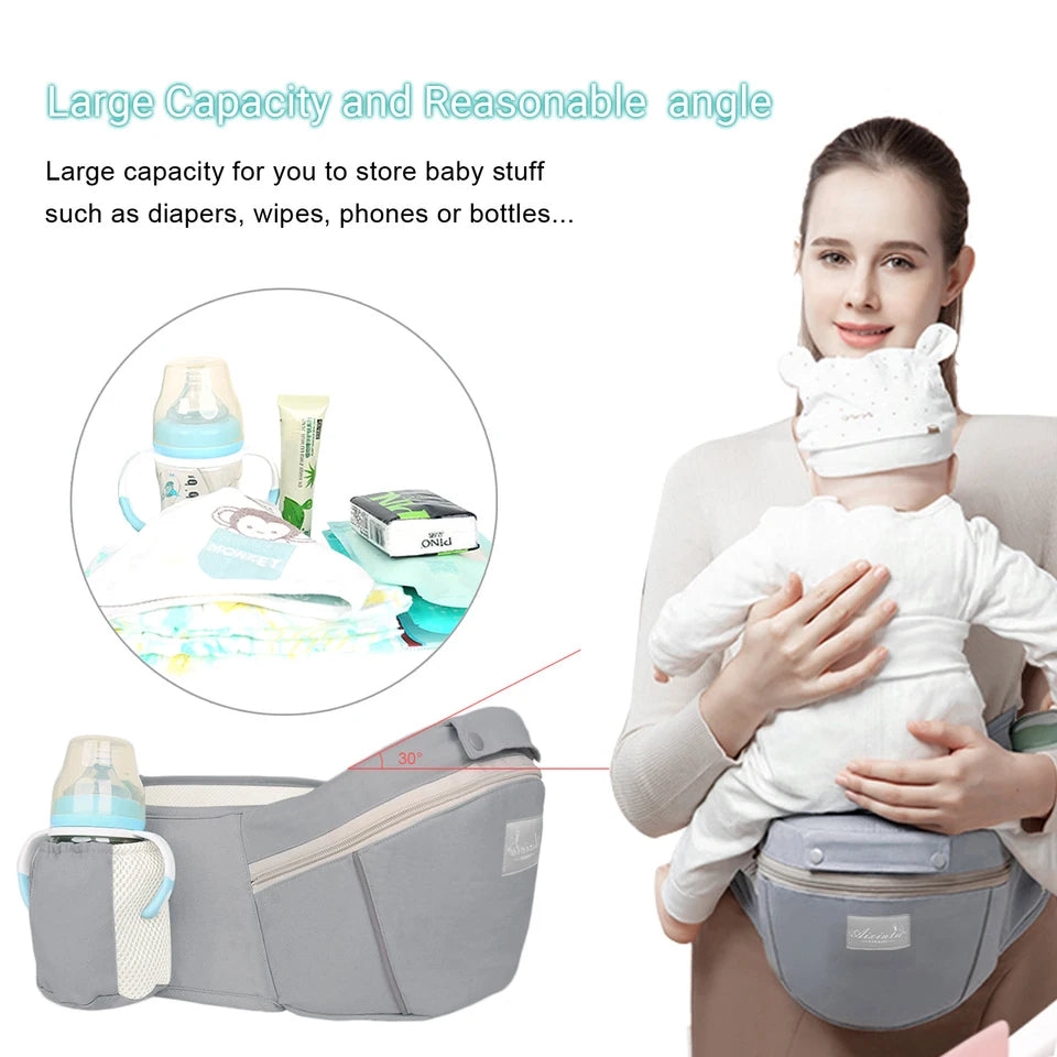 Porte-bébé ergonomique avec tabouret de hanche multifonction