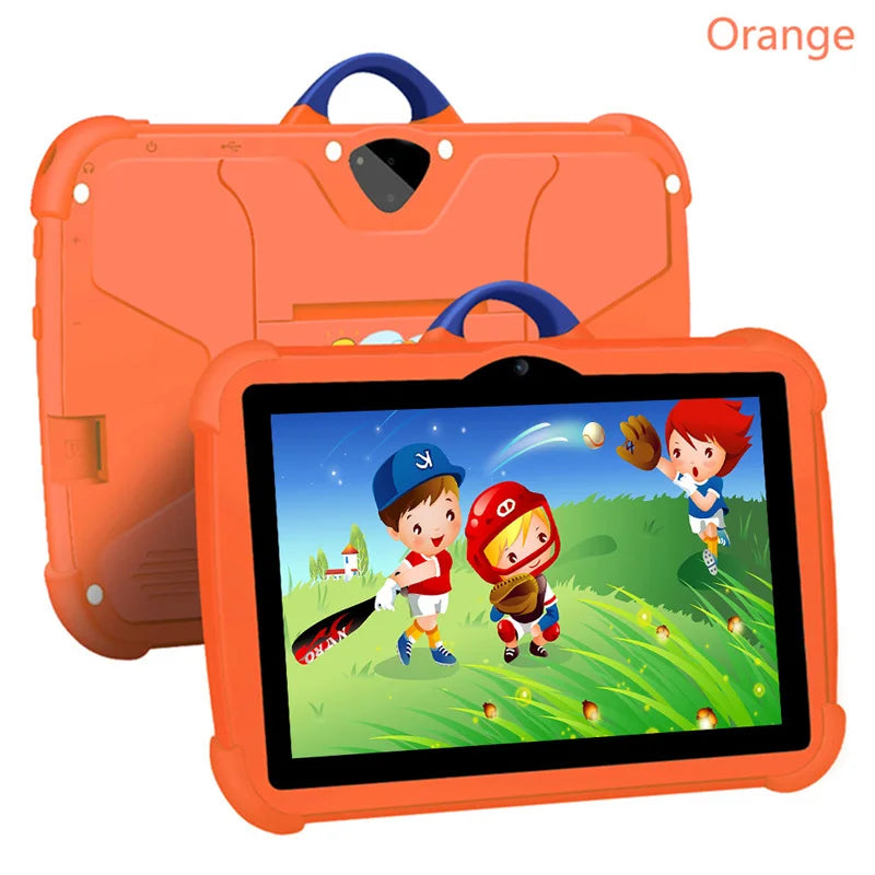 Orange Couleur Tablette Enfant 7" Android Éducative 4Go+64Go
