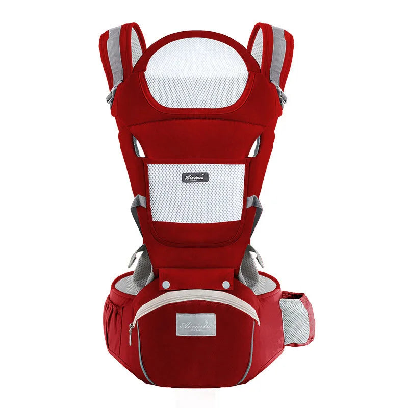 Rouge Couleur Porte-bébé ergonomique avec tabouret de hanche multifonction