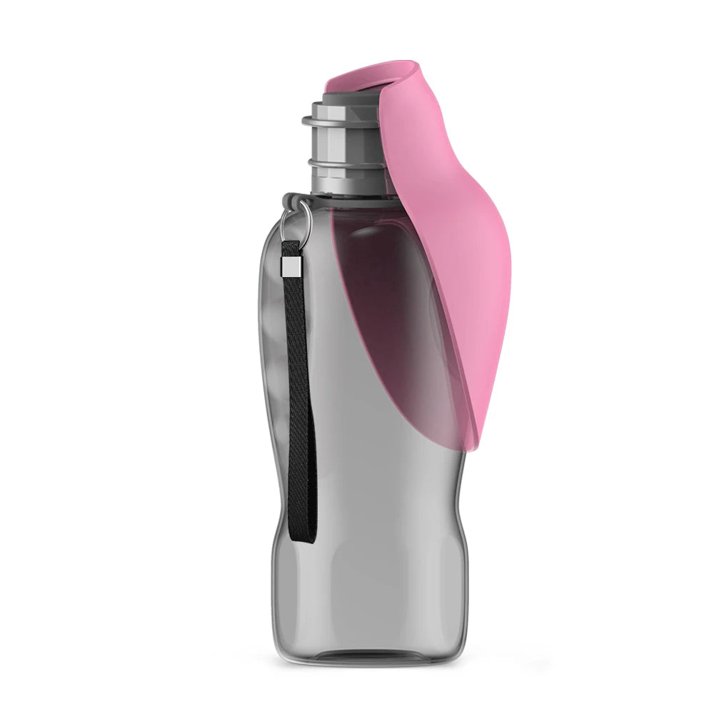 Rose Couleur Gourde Portable Pour Chien 800 ml Avec Gamelle Intégrée