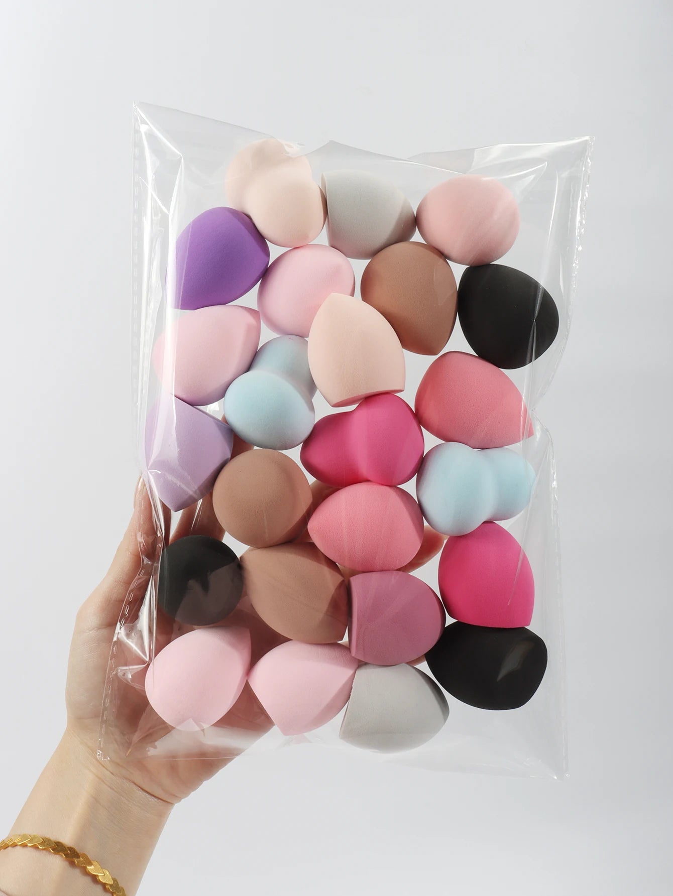 24Pcs Couleur Éponges Maquillage Fond De Teint – Lot Cosmétique Doux