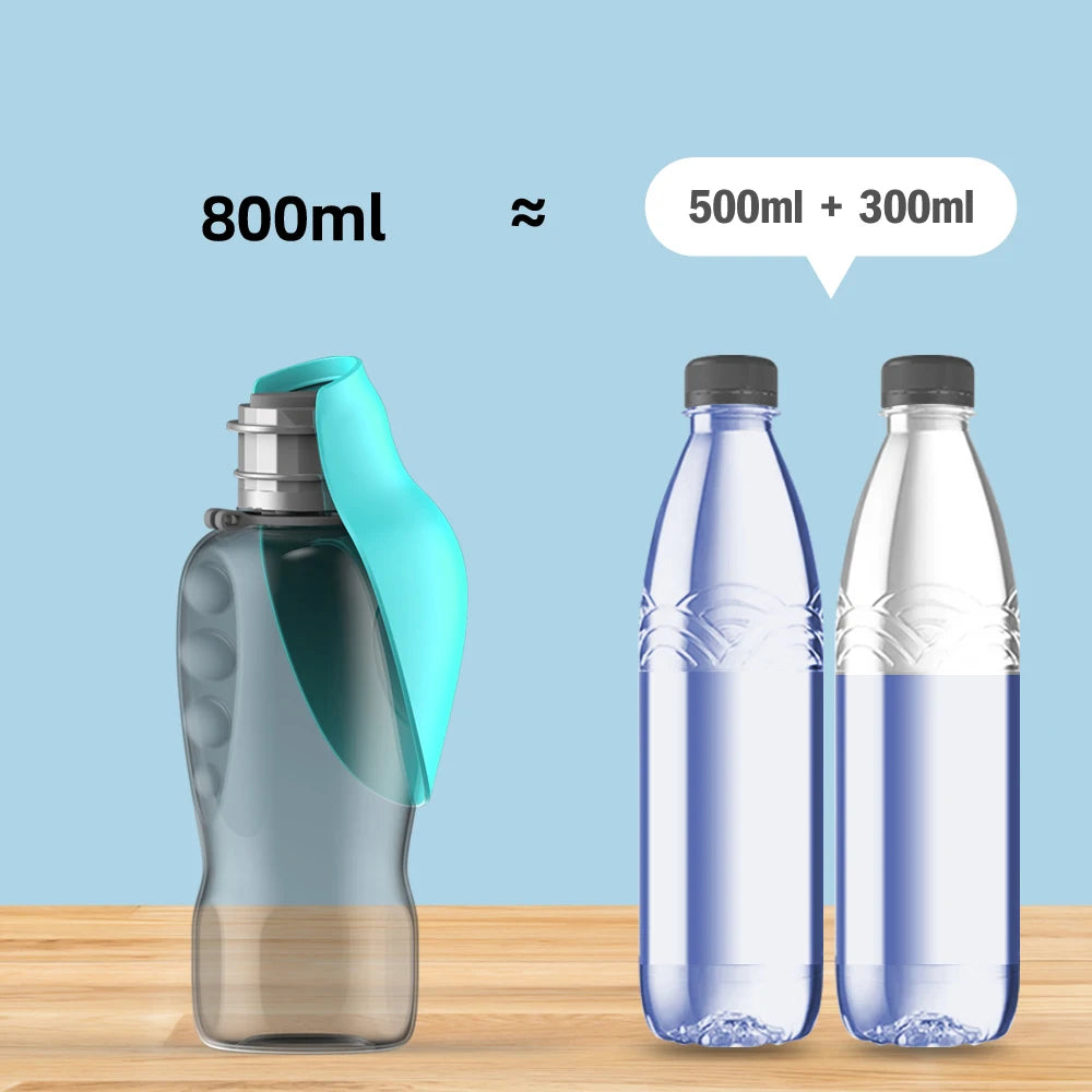 Gourde Portable Pour Chien 800 ml Avec Gamelle Intégrée