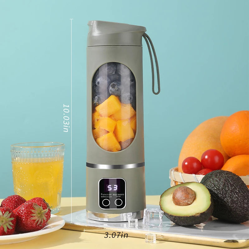 HS-860-Vert Couleur Blender Mixeur Portable 450 ml USB Rechargeable 10 Lames