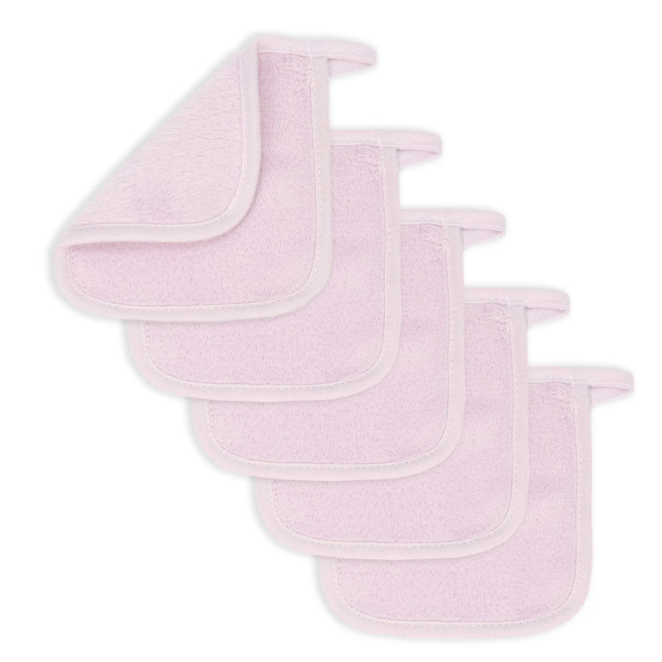 5 pièces Couleur Lingettes Démaquillantes Réutilisables Microfibres Visage