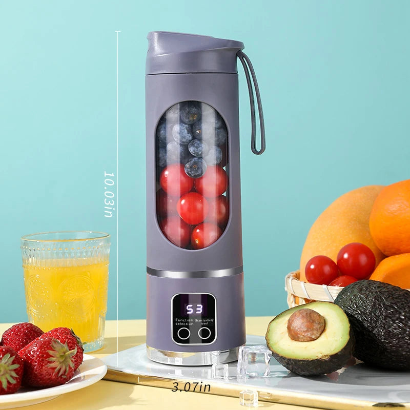 HS-860-Violet Couleur Blender Mixeur Portable 450 ml USB Rechargeable 10 Lames