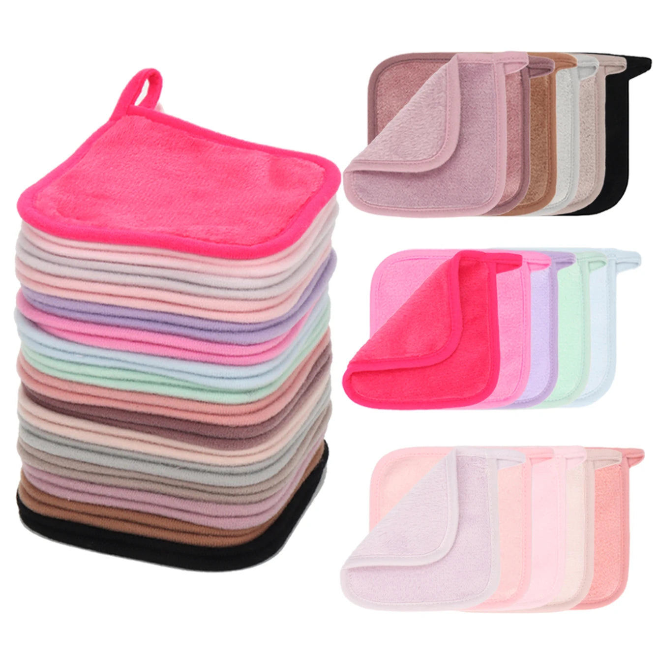 Lingettes Démaquillantes Réutilisables Microfibres Visage